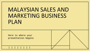 Planul de afaceri pentru vânzări și marketing din Malaezia