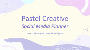 Planificador creativo de redes sociales en colores pastel