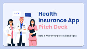 Aplicația de asigurări de sănătate Pitch Deck
