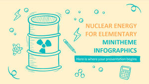 พลังงานนิวเคลียร์สำหรับ Infographics มินิธีมเบื้องต้น