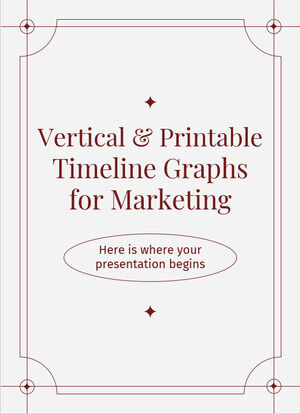 用于营销的垂直和可打印时间线图