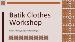 Atelier de îmbrăcăminte în batik