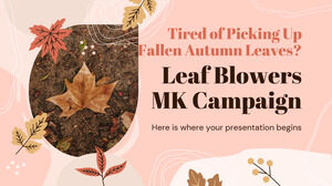 떨어진 낙엽 줍기가 지겹다면? 나뭇잎 송풍기 MK 캠페인