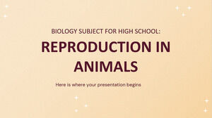 Materia de Biología para Bachillerato: Reproducción en Animales