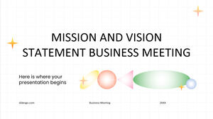 Mission und Vision Statement Geschäftstreffen