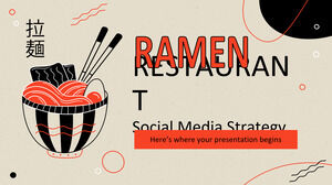 Stratégie de médias sociaux du restaurant Ramen