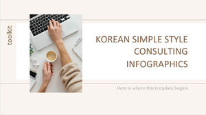 Infographie de la boîte à outils de consultation de style simple coréen