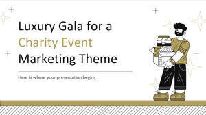 Gala de lux pentru o temă de marketing pentru evenimente caritabile