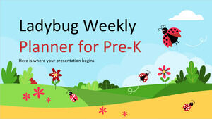 Planificador semanal de Ladybug para Pre-K