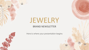 Newsletter del marchio di gioielli