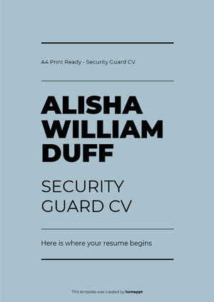 Security Guard CV