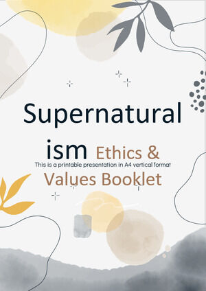 Sobrenaturalismo - Folleto de ética y valores