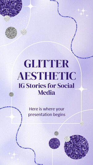 소셜 미디어를 위한 Glitter Aesthetic IG 스토리