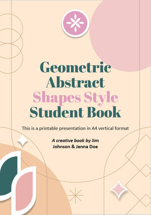 Geometrik Soyut Şekiller Tarzı Öğrenci Kitabı