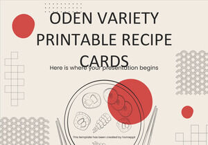 Cartes de recettes imprimables Oden Variety