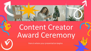 Cerimônia de premiação para criadores de conteúdo