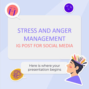 إدارة الإجهاد والغضب مشاركات IG لوسائل التواصل الاجتماعي