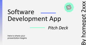 Pitch Deck d'application de développement logiciel