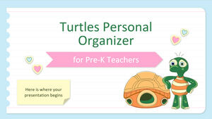 Turtles Personal Organizer สำหรับครู Pre-K
