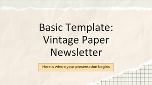 Șablon de bază: Buletin informativ de hârtie vintage