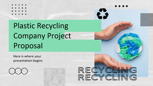 Proposition de projet d'entreprise de recyclage de plastique