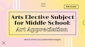Arte Materia facoltativa per la scuola media - 8 ° grado: Apprezzamento dell'arte
