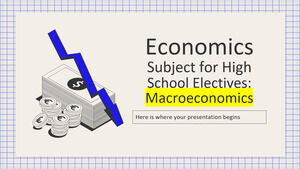 Matière d'économie pour les cours au choix au lycée : macroéconomie