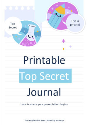Printable Top Secret Journal