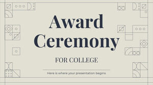 Ceremonia de entrega de premios a la universidad