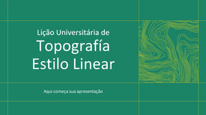 Leçon pratique de l'université de topographie de style linéaire