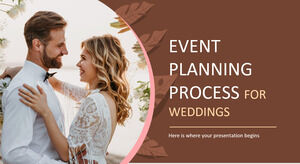 Processus de planification d'événements pour les mariages