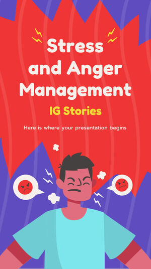 ストレスと怒りの管理 ソーシャル メディアの IG ストーリー
