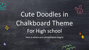 Doodles น่ารักในธีม Chalkboard สำหรับโรงเรียนมัธยม