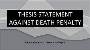 Declarație de teză împotriva pedepsei cu moartea