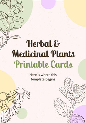 Cartões imprimíveis de ervas e plantas medicinais