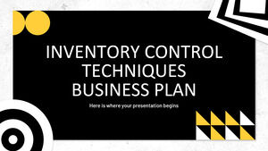Inventory Control Techniques Business Plan