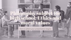 Philosophiefach für das Gymnasium: Ethik und moralische Werte