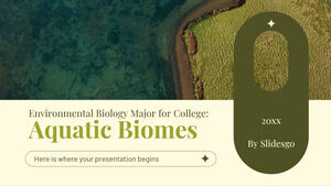 Specjalizacja biologia środowiskowa dla College: Biomy wodne