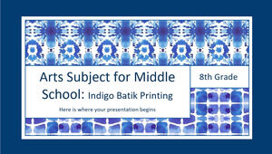 Художественный предмет для средней школы - 8 класс: печать индиго батика