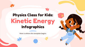 Aula de física para crianças: infográficos de energia cinética