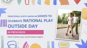 Okul Öncesinde Ulusal Oyun Dışı Gününü Kutlamak İçin Geleneksel Güney Amerika Oyunları