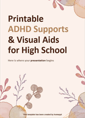 可印刷的 ADHD 支持和高中視覺教具