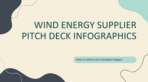 Infographie du Pitch Deck du fournisseur d'énergie éolienne
