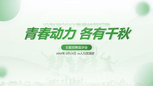 Modèle PPT de recrutement sur le campus de printemps pour la société Xiaoxin