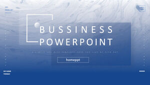 Шаблон PPT для бизнес-отчета с простыми синими чернилами и пигментным фоном