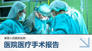 Hintergrund-PPT-Vorlagen-Download für Ärzte, die Operationen in Operationssälen von Krankenhäusern durchführen