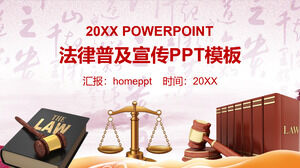 Szablon PPT do legalnej popularyzacji i promocji Tianping i tła książki