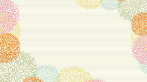 Two warm colored flower pattern PPT background images