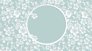 Three elegant and beautiful silver flower PPT background images