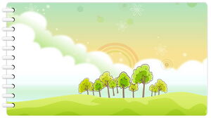 Sei set di immagini di sfondo PPT in stile cartone animato caldo per il download gratuito